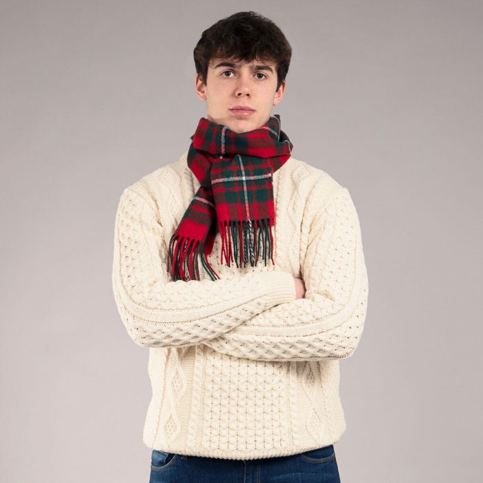 Bowhill Lambswool Tartan Scarf - MacGregor Clan Modern - Image 4