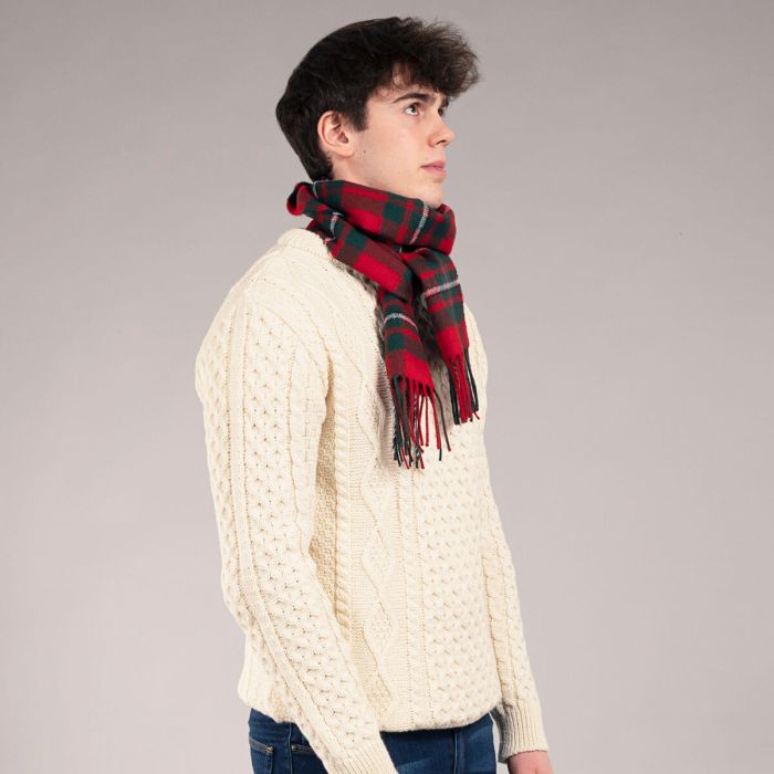 Bowhill Lambswool Tartan Scarf - MacGregor Clan Modern - Image 5