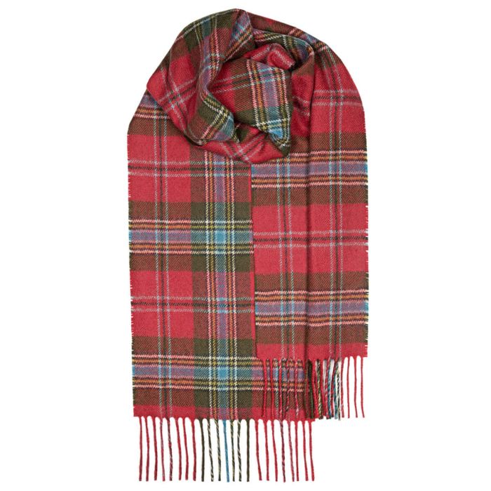 Bowhill Lambswool Tartan Scarf - MacLean of Duart Weathered