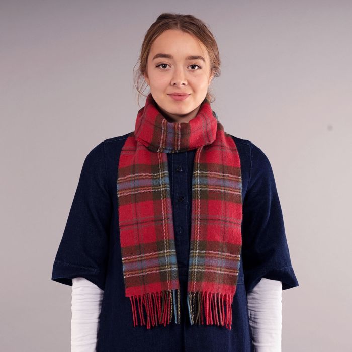 Bowhill Lambswool Tartan Scarf - MacLean of Duart Weathered - Image 2