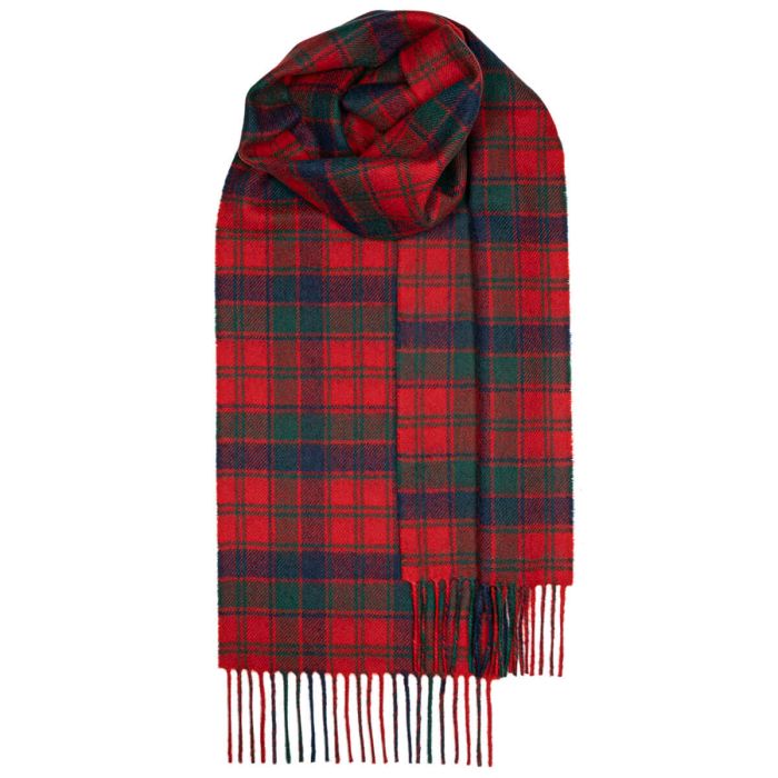 Bowhill Lambswool Tartan Scarf - Robertson Red Modern