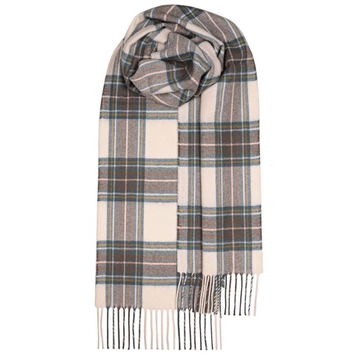 Bowhill Lambswool Tartan Scarf - Stewart Blue Dress