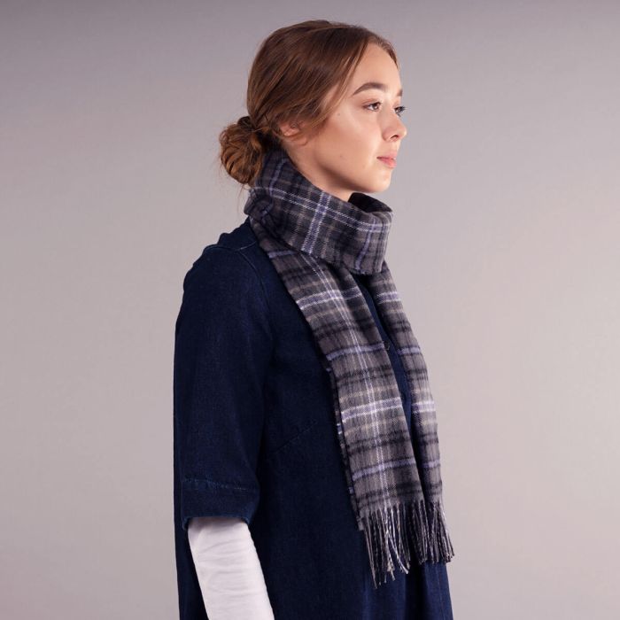 Bowhill Lambswool Tartan Scarf - Scotland Forever Antique - Image 3