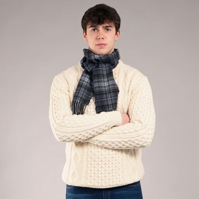 Bowhill Lambswool Tartan Scarf - Scotland Forever Antique - Image 4