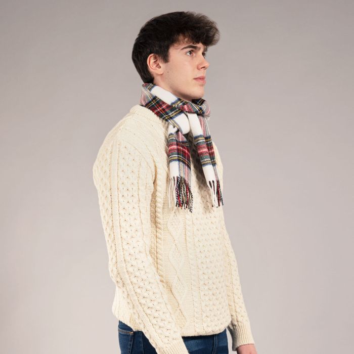 Bowhill Lambswool Tartan Scarf - Stewart Dress Modern - Image 2