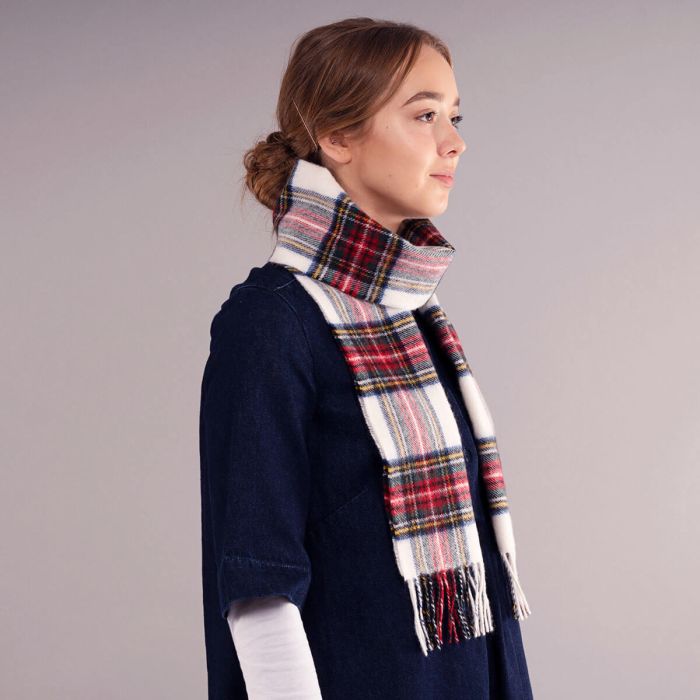 Bowhill Lambswool Tartan Scarf - Stewart Dress Modern - Image 4