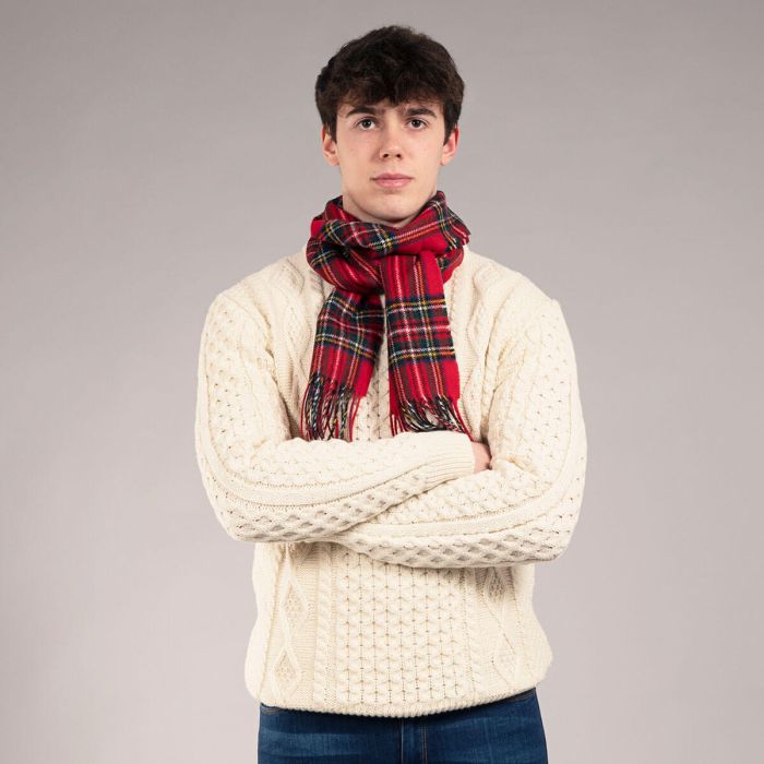 Bowhill Lambswool Tartan Scarf - Stewart Royal Modern - Image 3