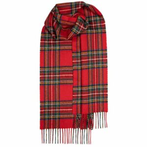 Bowhill Lambswool Tartan Scarf - Stewart Royal Modern