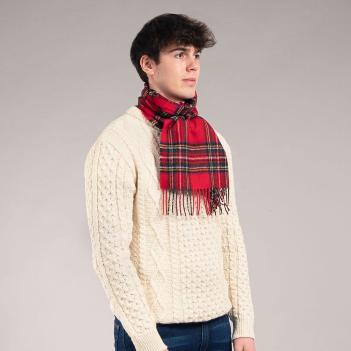 Bowhill Lambswool Tartan Scarf - Stewart Royal Modern - Image 5