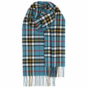 Bowhill Lambswool Tartan Scarf - Thomson Blue