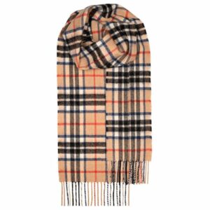 Bowhill Lambswool Tartan Scarf - Thomson Camel Modern