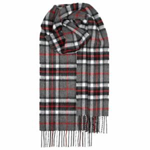Bowhill Lambswool Tartan Scarf - Thomson Grey