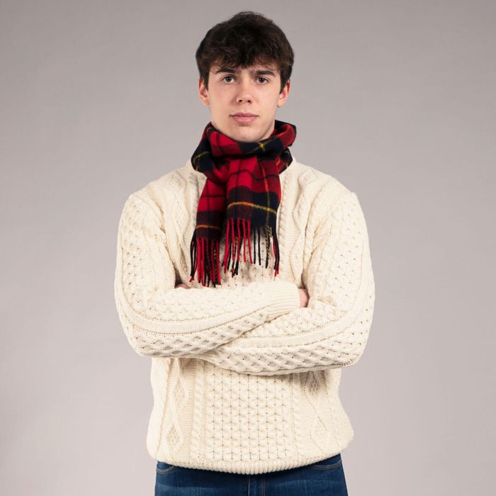 Bowhill Lambswool Tartan Scarf - Wallace Modern - Image 2