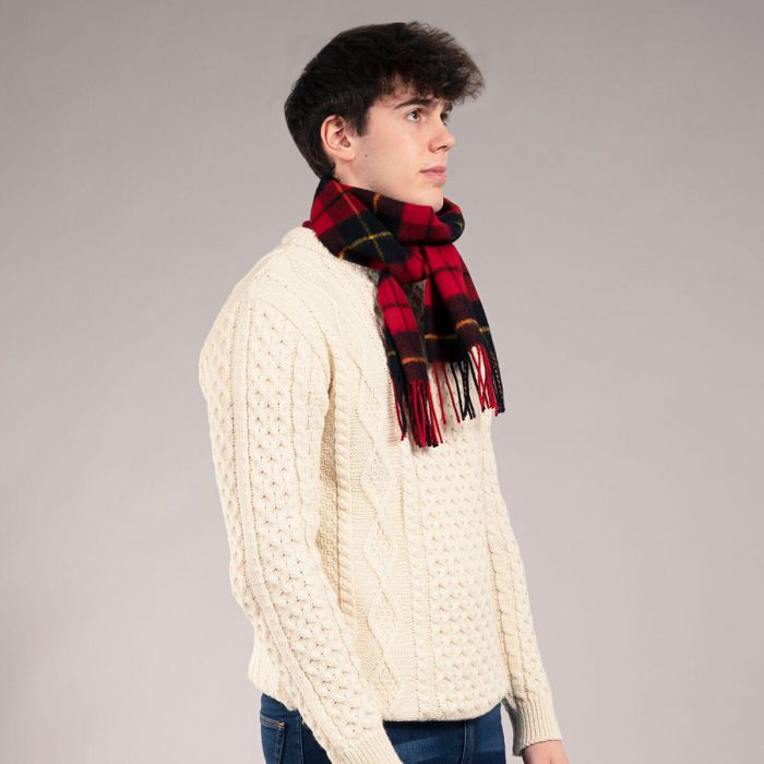 Bowhill Lambswool Tartan Scarf - Wallace Modern - Image 3