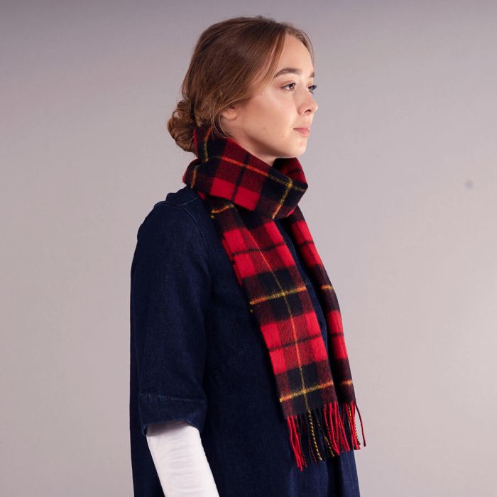 Bowhill Lambswool Tartan Scarf - Wallace Modern - Image 4
