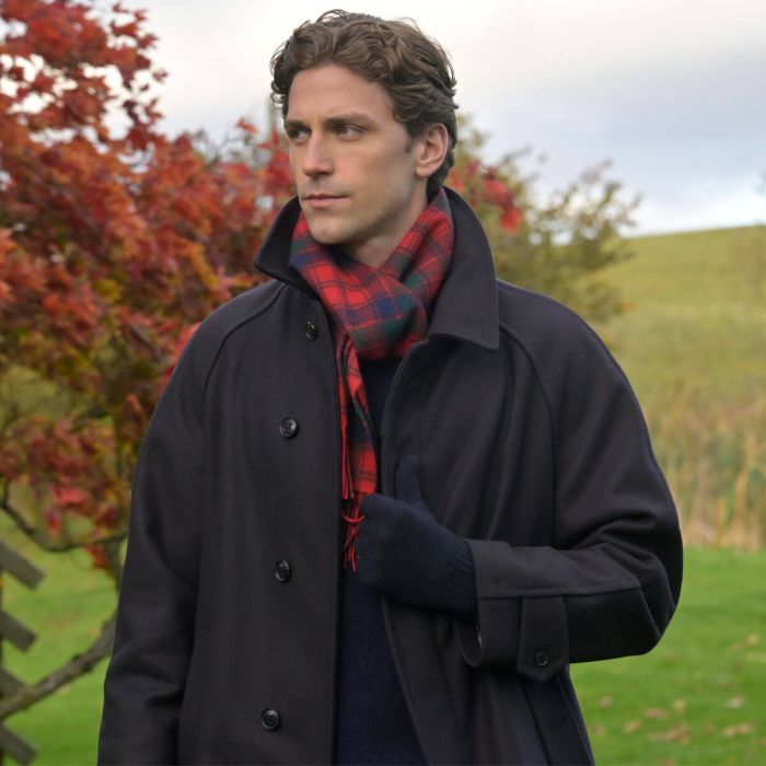 Bowhill Lambswool Tartan Scarf - Robertson Red Modern - Image 4