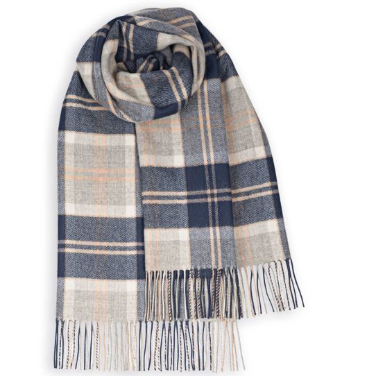 Bannockbane Grey Tartan 100% Lambswool Stole - Image 2
