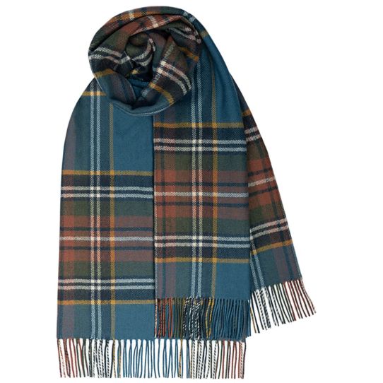 MacBeth Weathered Tartan 100% Lambswool Stole - Image 2
