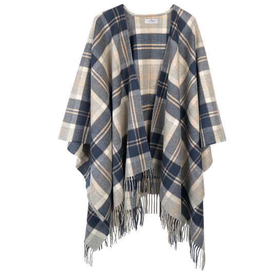Lambswool Serape - Bannockbane Grey Tartan