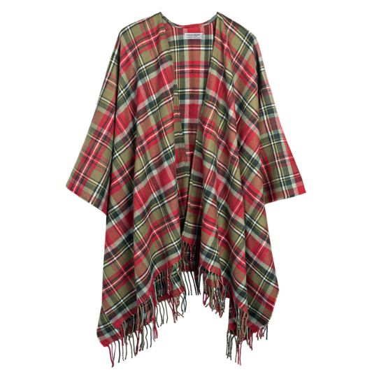 Lambswool Serape - Stewart Prince Charles Edward Weathered Tartan