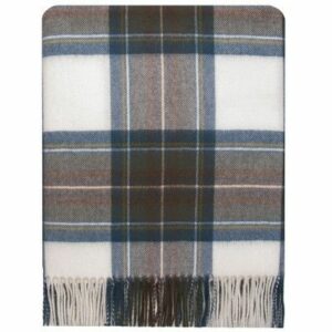 Stewart Dress Blue Tartan Lambswool Serape